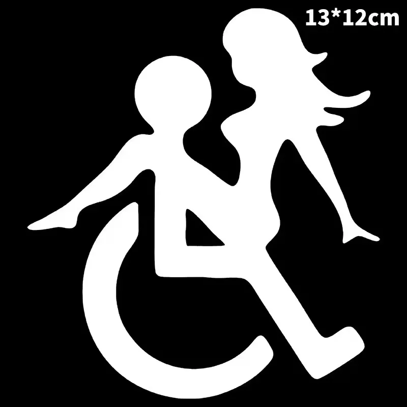 Disabled Person Wheelchair Car Bumper Sticker